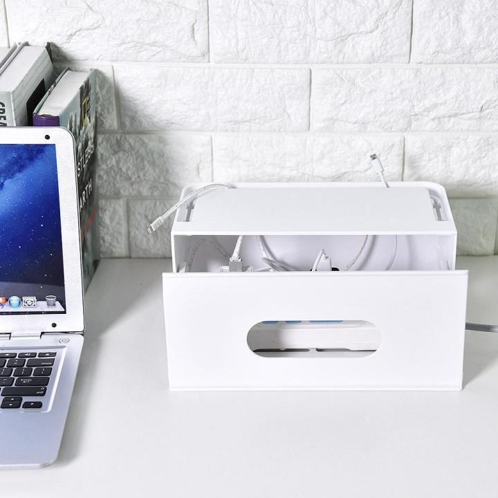 Cable Organizer Storage Box Large Power Cord Management Container CA