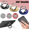 Universal Finger Ring Holder Stand Grip 360 Degree Rotating for Mobile Phone Car Magnetic Mount Phone Back Sticker Pad Bracket.