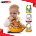 Children's waterproof three dimensional detachable eating bib for food, with pocket Baby Dining Bib -1pcs.