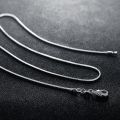 10pcs 925 sterling silver fine 1MM snake chain necklace for women man 16-30inches fashion party wedding Jewelry gifts. 