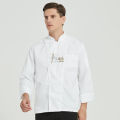 Chef Uniform Chef Work Clothing Summer Hotel Restaurant Ding Room Canteen Kitchen Spring and Autumn Embroidered.