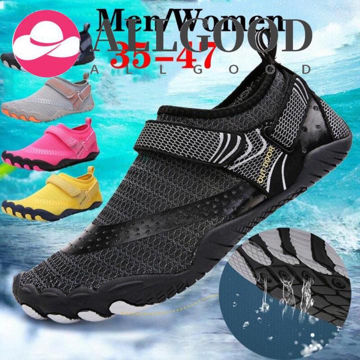 Unisex Water Shoes Men Women Breathable Lycra Mesh Outdoor Sports Shoe Non-slip Sneaker Swimming Pool Shoe Barefoot Wear Quick Drying Aqua Shoe