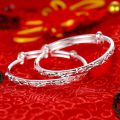 Baby's breath children's silver-plated bracelet for boys and girls, one-month-old baby, gift, traditional jewelry anklet. 