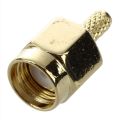 1Pcs RG316 Coax Coaxial Cable Lead Low Loss RF Connector Wire 10M Long & 5Pcs SMA Male Plug Straight Crimp RG316 RG174 Rf Adapter Connector.