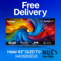 Haier 43 Inch QLED 4K Google TV H43S80EUX New Model Entry Level Gaming TV 📺 Official Warranty | Free Delivery | 0% EMI with Free Delivery.