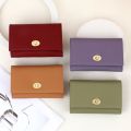 SeaGloca New Korean Fashion Zipper Pocket Medium Size PU Leather Trifold Wallet For Woman No 1710.