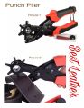 Black and Red Premium Alloy Steel Belt Punch Machine. 