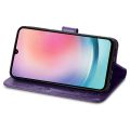 （COD)Four-leaf Clasp Embossed Buckle Leather Phone Case For Samsung Galaxy A25 5G/Samsung Galaxy S23 FE 5G/Samsung Galaxy A15. 