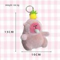 Simulation Capybara Plush Pink Capybara Plush Pendant Persimmon Fluffy Capybara Plush Keyring Bubble Cartoon Capybara Plushie Doll Christmas Gift. 
