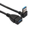 USB 3.0 Right Angle 90degree Extension Cable , 20cm. 