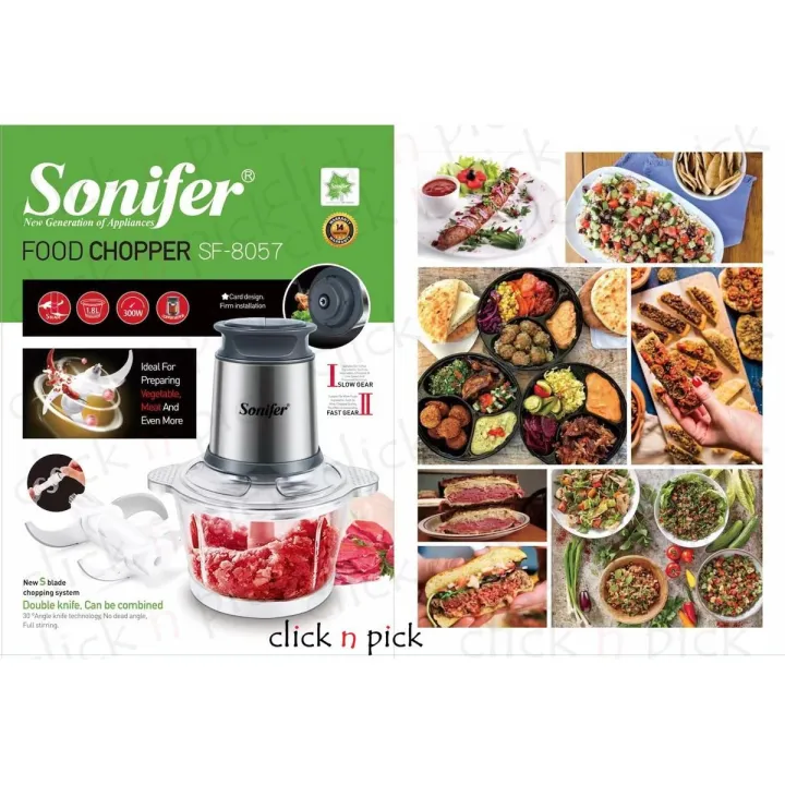 Sonifer Electric Multipurpose Food Chopper Processor SF-8057