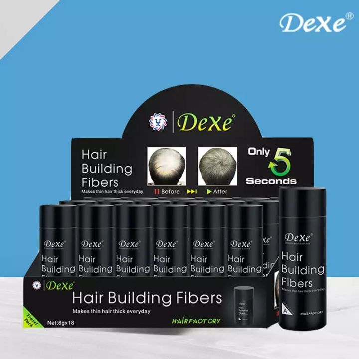 Dexe Hair Building Fiber Black for men & women - 5 ps combo
