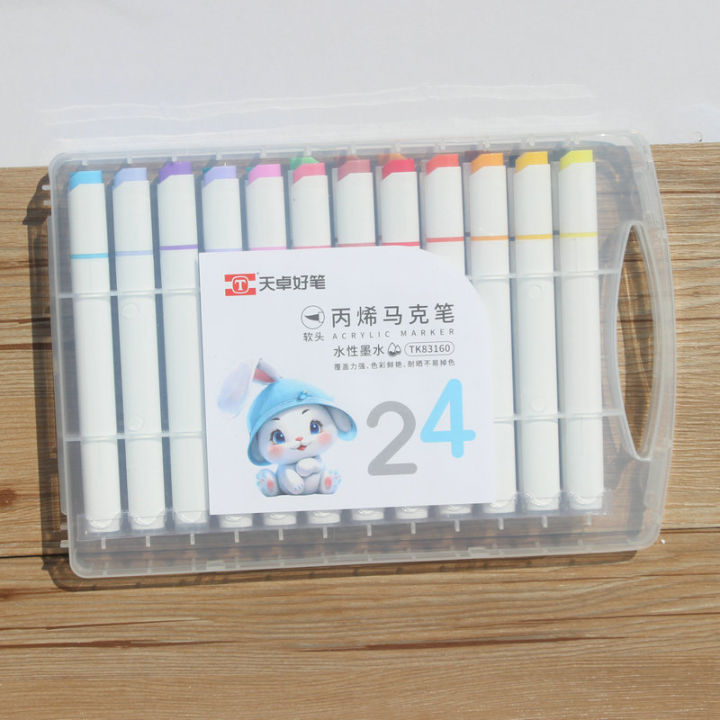Tizo%2083160%20Soft%20Head%20Acrylic%20Marker%20Pen%20Student%20Only%20Art%20Handmade%20Opaque%20Paper%20Kindergarten%20Drawing%20Crayons%20-%20Image%207