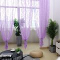 Korean Style Pastoral Lace Finished White Yarn Curtain Mesh Curtains White Sand Living Room Balcony Bay Window American Country Curtain Rod. 
