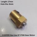 17mm Length COOPER Hex Motor Shaft Coupling 6mm Brass Hex Coupler 17mm For DC Gear Motor Shaft Smart Toy Car Wheels Joint. 