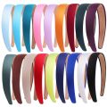 Simple Solid Color Satin Headbands for Women Wide Non-slip Headband Gilrs Colorful Comfortable DIY Hairband Hair Accessories.