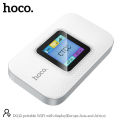 HOCO DQ12 Portable WIFI Router WiFi 6 Router with Dispaly All BD Sim Supported Pocket Router 4G Sim Support Pocket Router For Travel Mini Pocket Router Wifi Router Car.