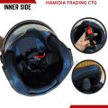 STM Unisex Open Face Motorcycle Helmet High-Security Sleek Design - Red/Black. 