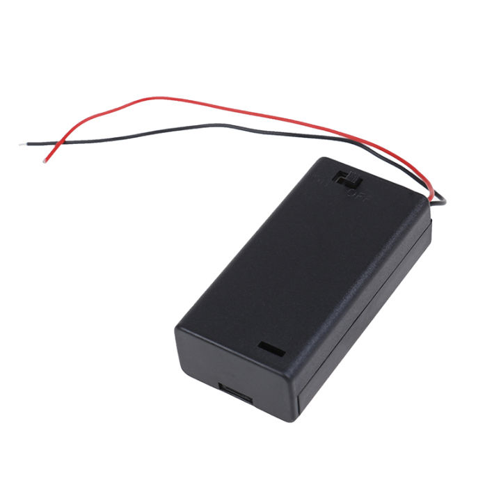 2 x AA 3V battery holder connector storage case box ON/OFF switch with lead wire