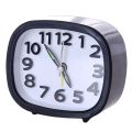 [TS] Round Analog Clock Bedside Non-ticking Alarm Clock Snooze Function for Daily Use. 