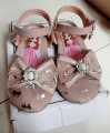 Kids princess sandals summer new baby ISA girls fashion bow soft soled anti slip beach shoes.
