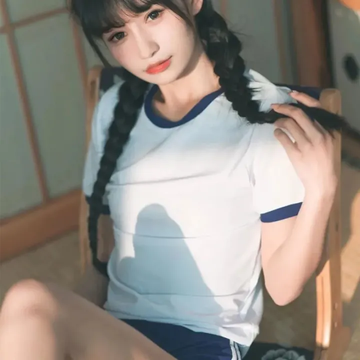 Halloween%20Japanese%20School%20Uniform%20Women%20Jersey%20Anime%20Cosplay%20Costume%20Gym%20Sportwear%20Cheerleader%20Volleyball%20JK%20New%20T%20Shirt%20Shorts%20BloomersDolls%20Accessories%20-%20Image%205