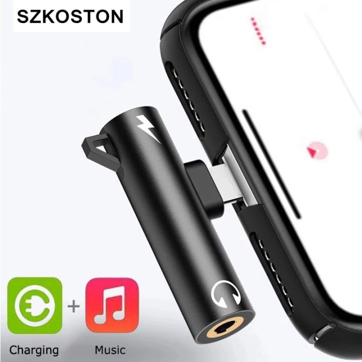 2 in 1 Audio Adapter Splitter Lighting to 3.5mm Fast Charging For iPhone 14 13 12 11 X HiFi Earphone Cable Connector