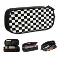 Custom Classic Checkerboard Cute Pencil Cases Boy Girl Large Capacity Chess Board Pencil Box School Supplies. 