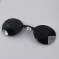 1pc Clip On Nose Glasses Round Rimless Matrix Morpheus Sunglasses Mini Frameless Vintage Men Eyeglasses UV400. 