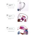 Double Wall Glass Cup Creative With Handles Heat Resistant Mug Dried Flower Filler Coffee Mug.