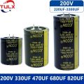 2-4Pcs  200V Capacitor 3300UF 2200UF 1500UF 330UF 470UF 680UF 820UF Starting capacitor  1000UF220UF  Audio Electrolytic Capacito. 