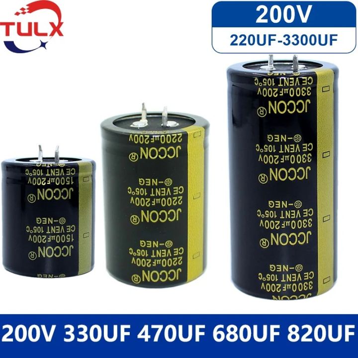 2-4Pcs  200V Capacitor 3300UF 2200UF 1500UF 330UF 470UF 680UF 820UF Starting capacitor  1000UF220UF  Audio Electrolytic Capacito