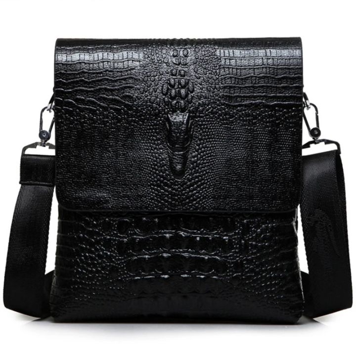 Luxury Brand Alligator Men Shoulder Bag Leather Business Crocodile