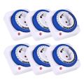TIMEBEST GMT01A Mechanical Programmable Timer Switch, 230V 24 Hours Smart Countdown Timer Socket, Auto Power Off - EU Plug.