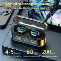 Tws wireless bluetooth 5.2 earbuds waterproof sport headset noise reduction hifi stereo headphones touch control earphone with led charging case.
