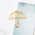 5Pcs Gold Umbrella Resin Frame Open Bezels Setting Blank Pendant Jewelry Making. 