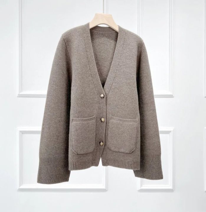 Naizaiga%20100%20merino%20wool%20solid%20brown%20black%20gray%20white%20thicken%20long%20sleeve%20Women%20cardigans%20female%20sweater%20WLHL40%20-%20Image%202