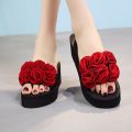Summer Bohemia Slippers Women Summer Fashion Casual Clip Toe Female Flip Flops Non-slip Sandals Wedges Outdoor Beach Slippers. 
