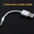 Charger Data USB 3.5mm Sync Audio Cable for iPod Shuffle 3rd 4th Gen. 