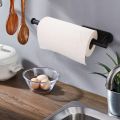 【Thriving】 Self-Adhesive Stainless Steel Tissue Holder Black Paper Towel Holders Paper Towels Rolls. 
