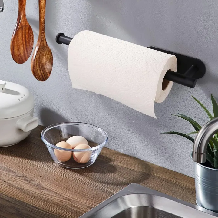 %E3%80%90Thriving%E3%80%91%20Self-Adhesive%20Stainless%20Steel%20Tissue%20Holder%20Black%20Paper%20Towel%20Holders%20Paper%20Towels%20Rolls%20-%20Image%203