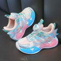 Girls' Shoes Fall/Winter 2024 New Fleece Warm Kids Sneakers for Elementary and Middle School Students Princess Running Shoes.