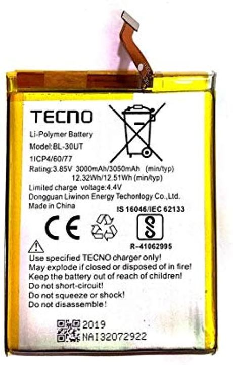Mobile Phone Battery For Tecno i3 camon cm CA6 Model Bl-30UT(3000mAh)