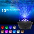 Music Sound Starry Sky Projector Music Voice Control bluetooth LED Night Light USB Projection Lamp for Party Lamp.
