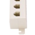 2X Beige RJ11 6P4C Male Plug to 5 Ports 6P2C Female Socket Phone Line Splitter Adapter.