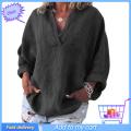 【Value Bundle】 V Neck Pullover Women Shirt Skin-friendly Long Sleeve Solid Color Loose Blouse Ladies Clothing. 
