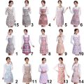【happy one】Women Apron with Pockets Waterproof Print Double Layer Anti-oil Kitchen Thick Home Supplies.