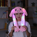 1Pc Glowing Cute Bunny Ears Hat Jumping Rabbit Hat Glowing Ear Moving Bunny Hat Cartoon Cute Plush Hat Toys Gift Cologo. 