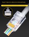 100pcs RJ45 Network Connector 8P8C Modular Ethernet Cable CAT5 CAT5e RJ 45 Ends Ethernet Cable Crimp Connectors UTP Network Plug.