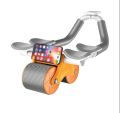 FITNESS WORLD - Rebound AB Roller Wheel for Abdominal Exercises with Knee Pad 4 Elbow Support, Phone Holder for Home Gym Strength Workouts.